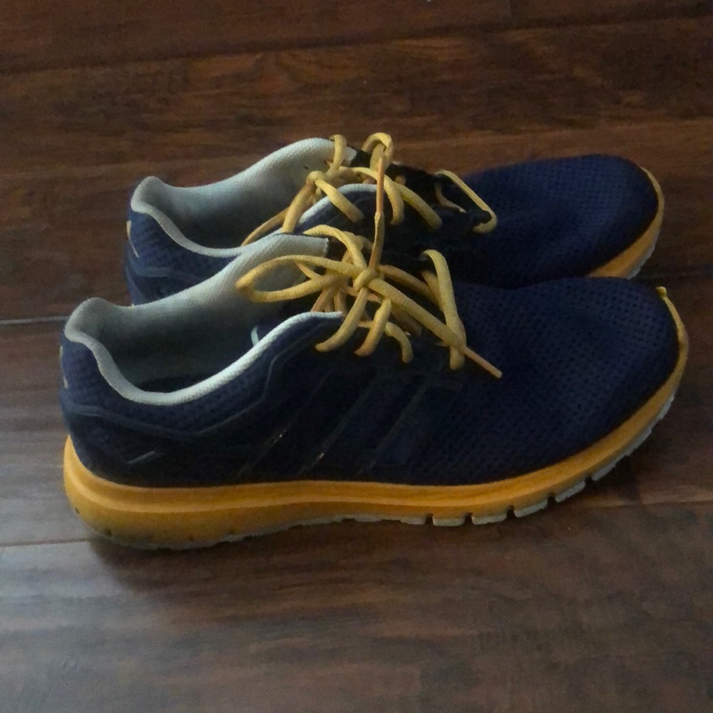 Custom Navy Blue Adidas Athletic Sneakers